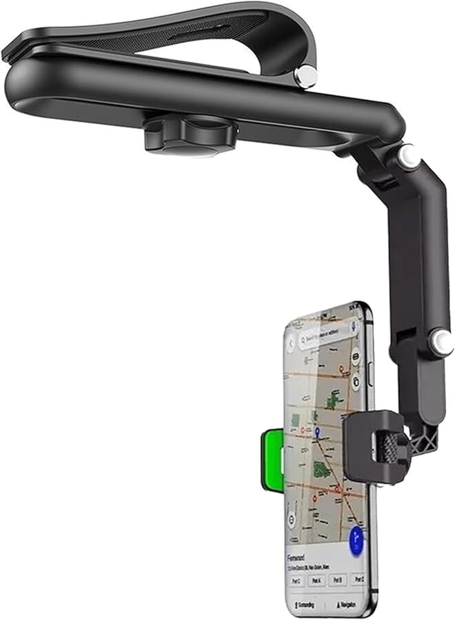 Archy Car Phone Holder Base Holder 360 Degrees for Sun Visor Car Steering Wheel Universal Compatibility Adjustable Stabilizer Arm Cart (ZJ1969) (Green)